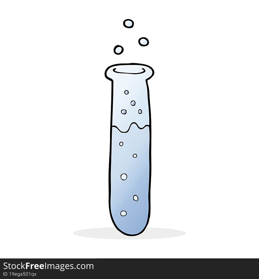 Cartoon Science Test Tube