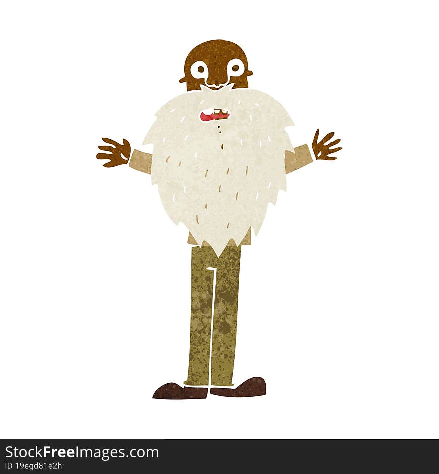 Cartoon Bearded Old Man