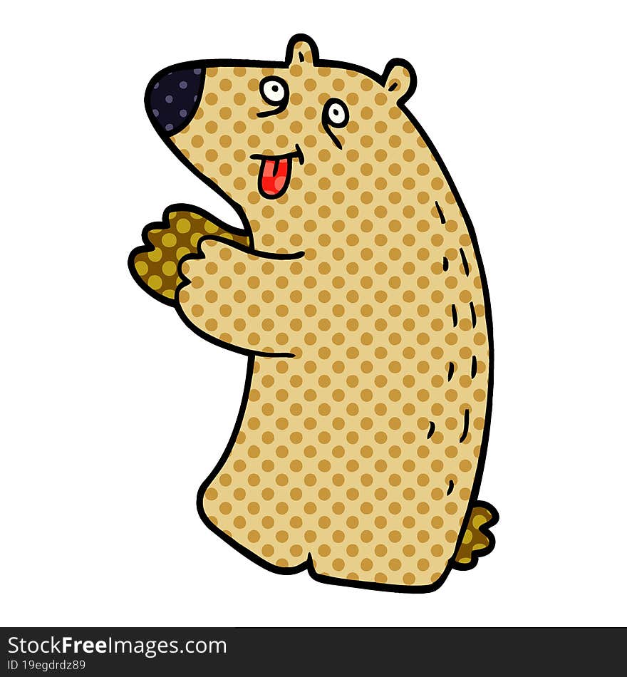 cartoon doodle happy bear