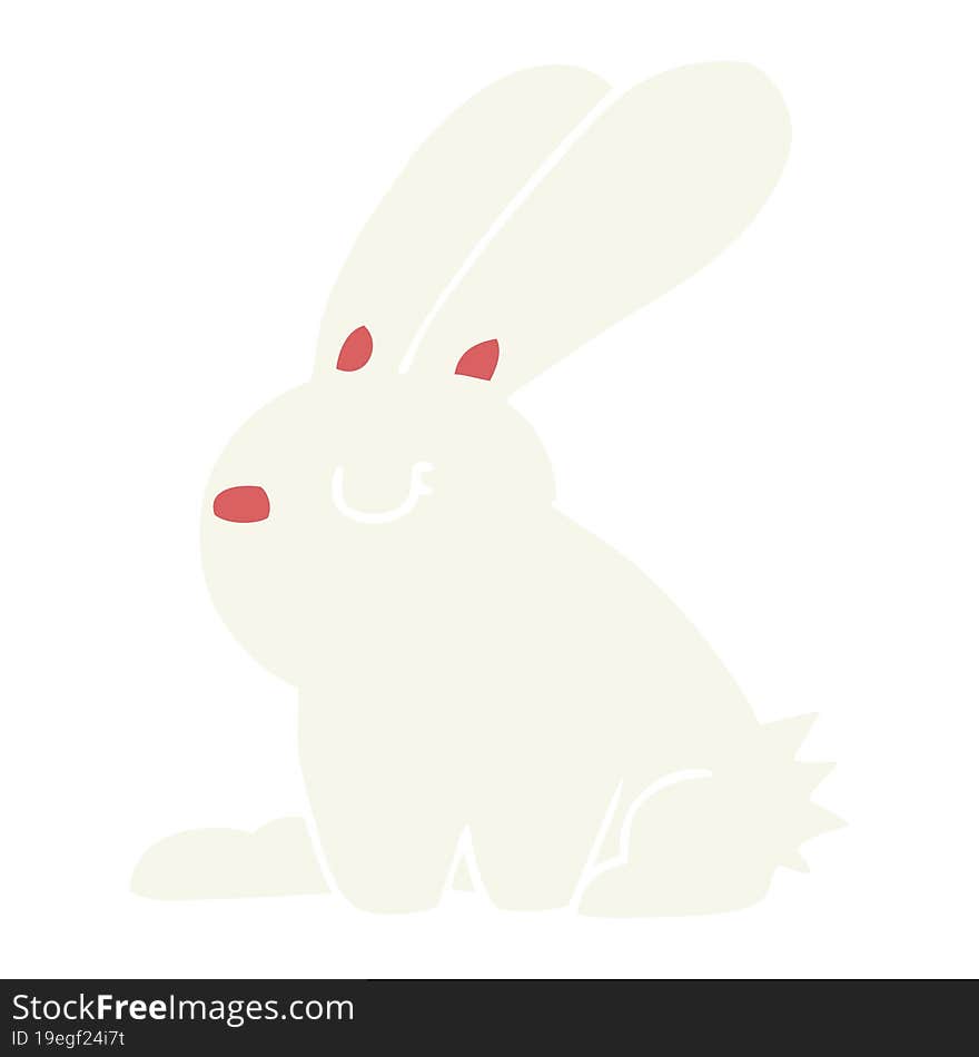 flat color style cartoon rabbit