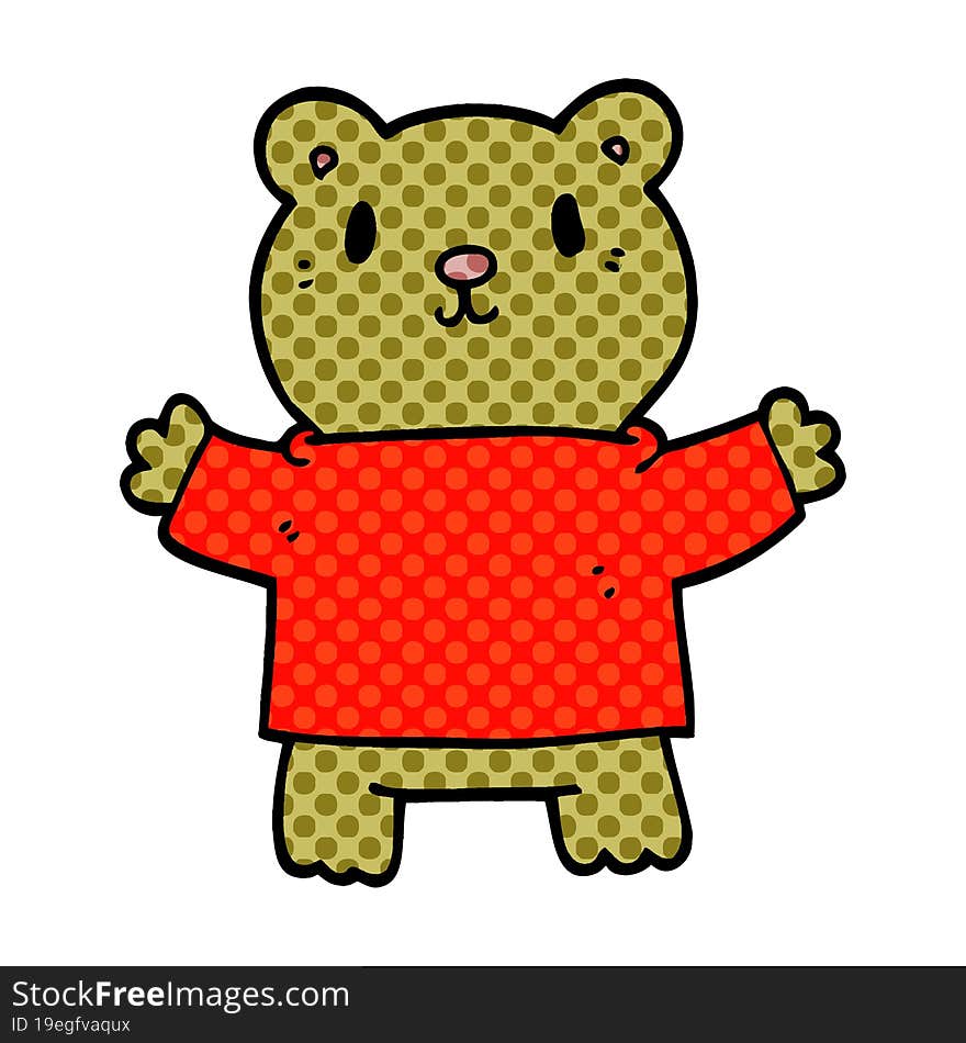 cartoon doodle teddy bear