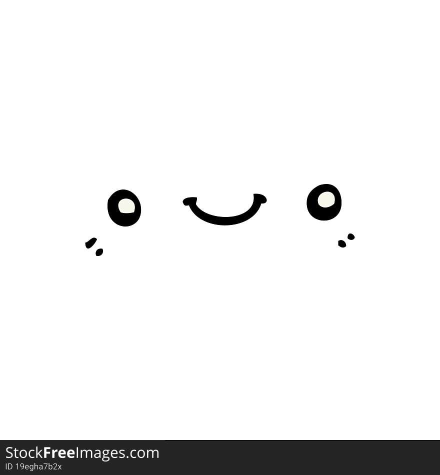 cartoon cute happy face