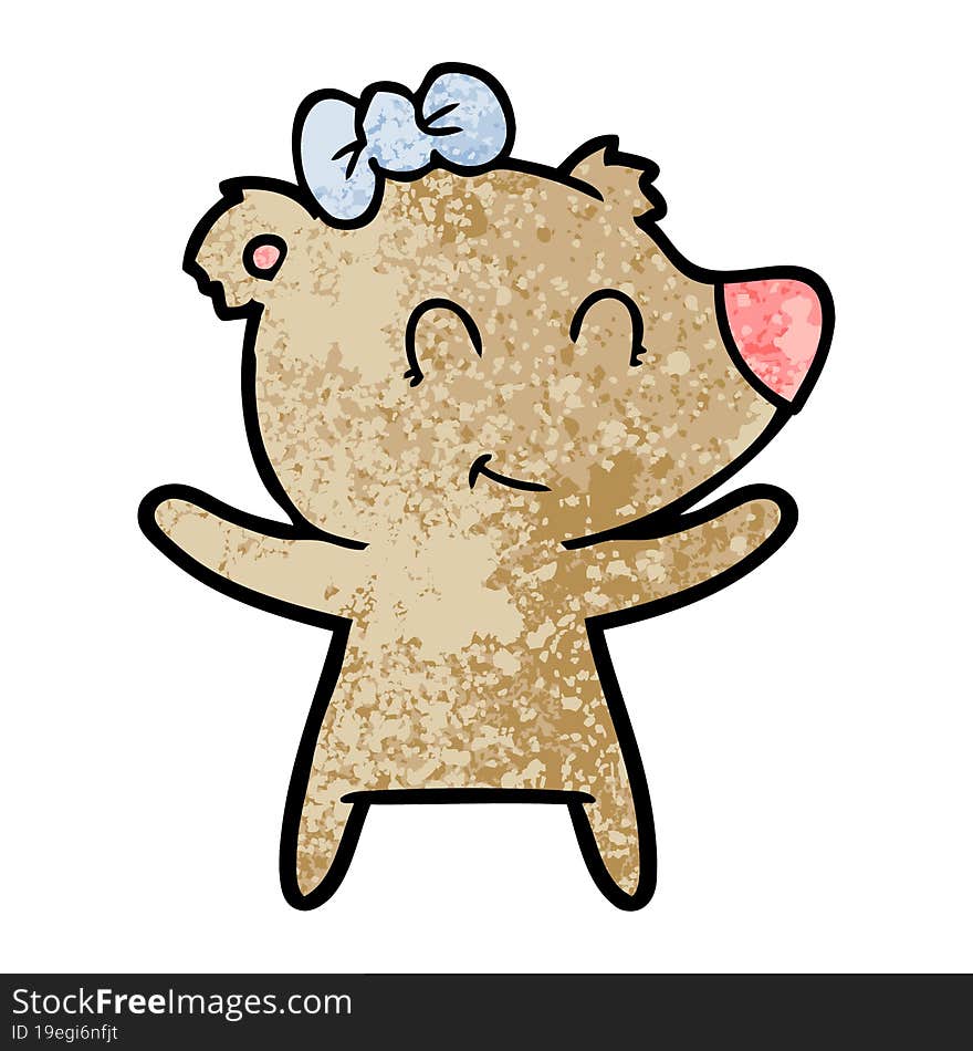 female bear cartoon. female bear cartoon