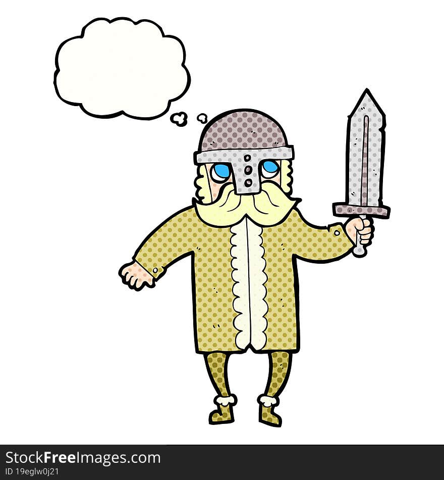 Thought Bubble Cartoon Saxon Warrior