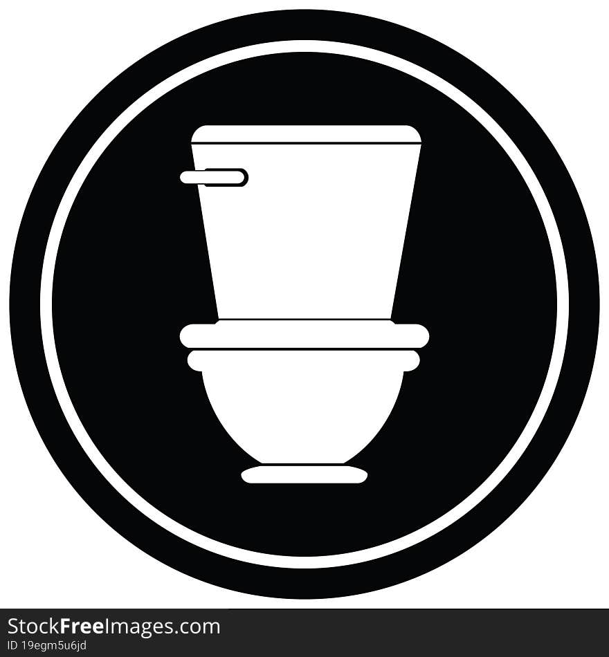 Toilet circular symbol