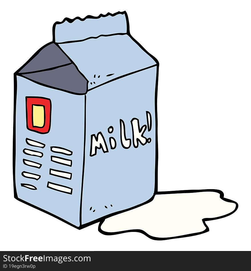 cartoon milk carton