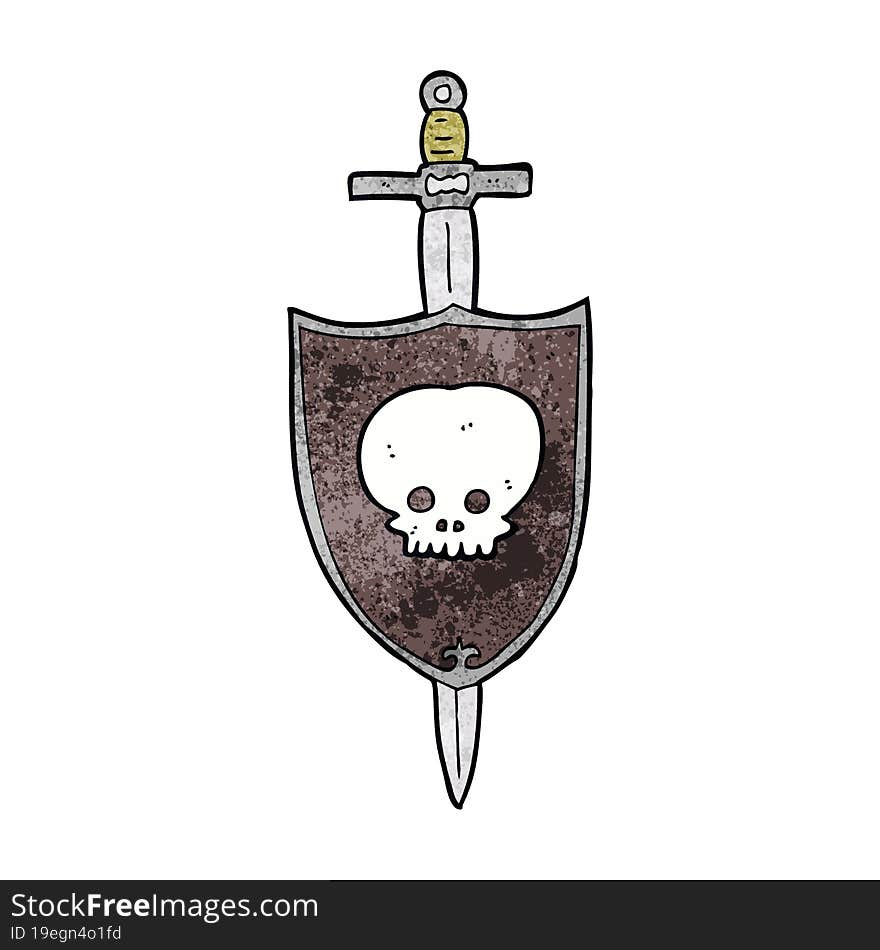 cartoon sword and shield