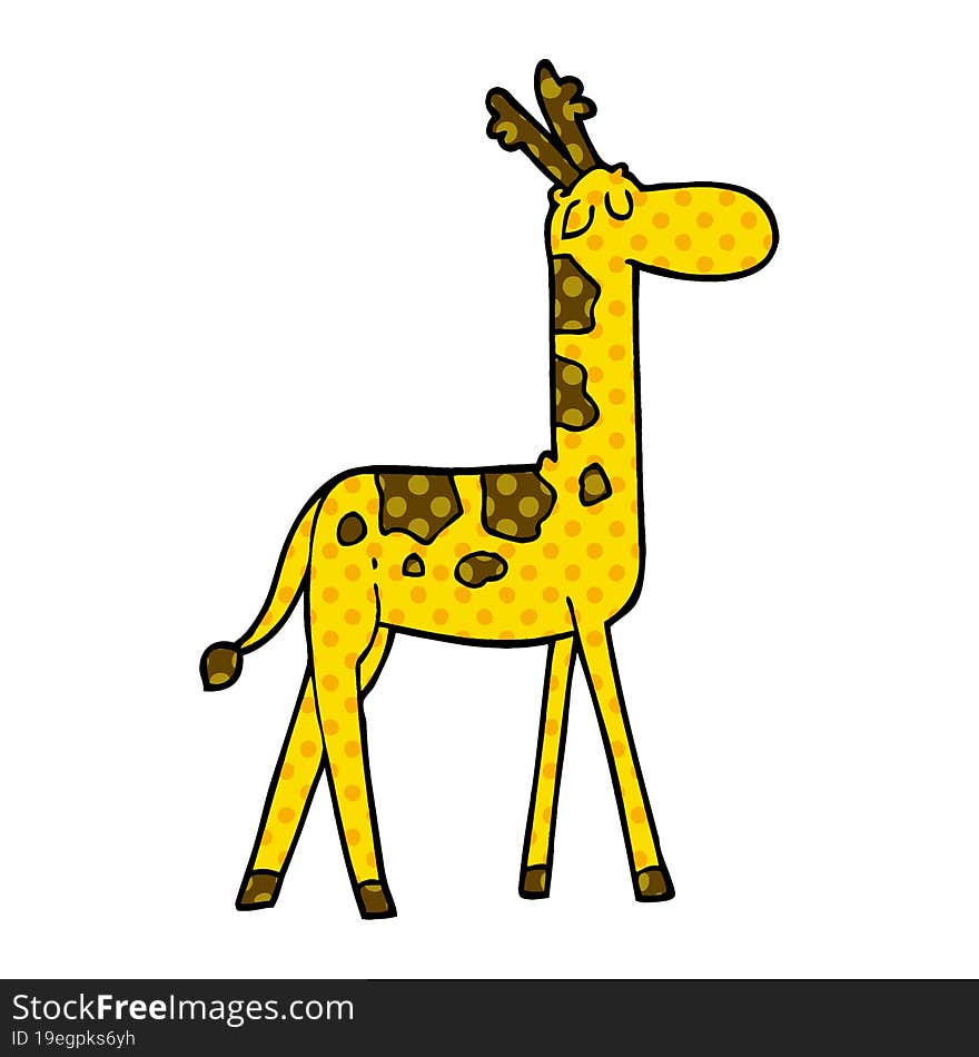 cartoon doodle funny giraffe