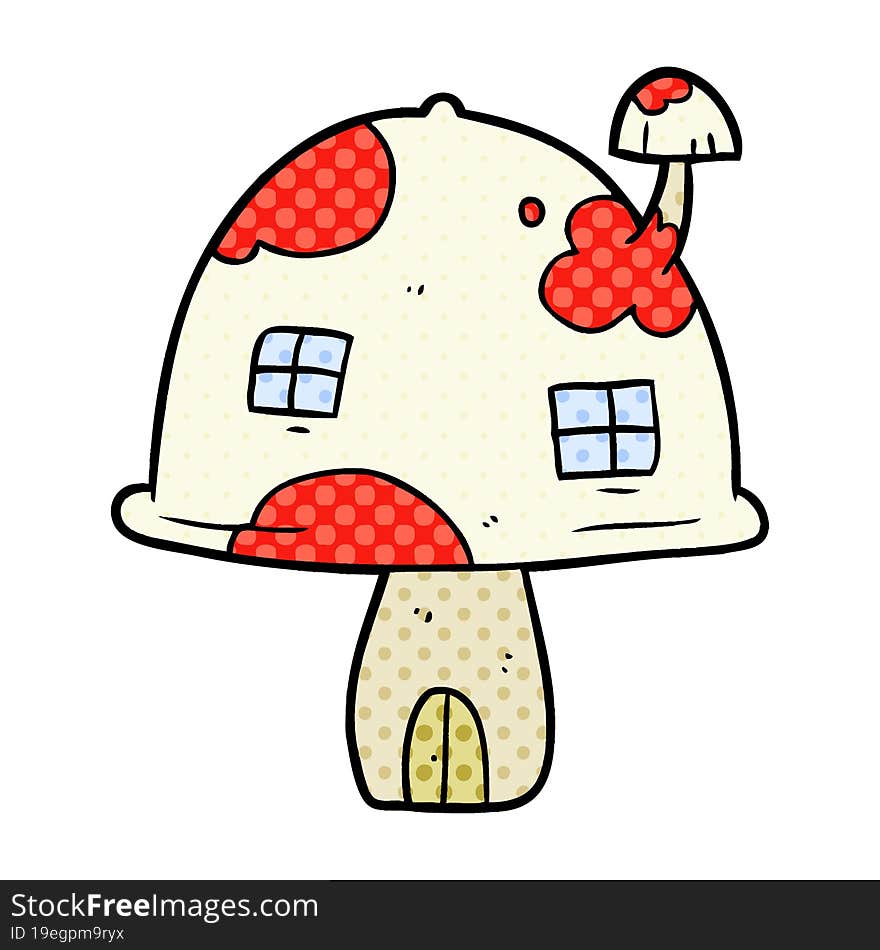 cartoon fairy mushroom house. cartoon fairy mushroom house