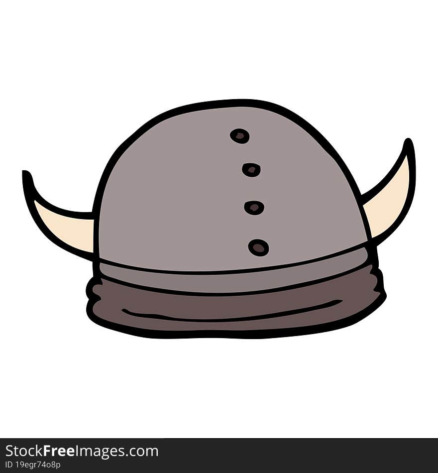 cartoon doodle viking helmet