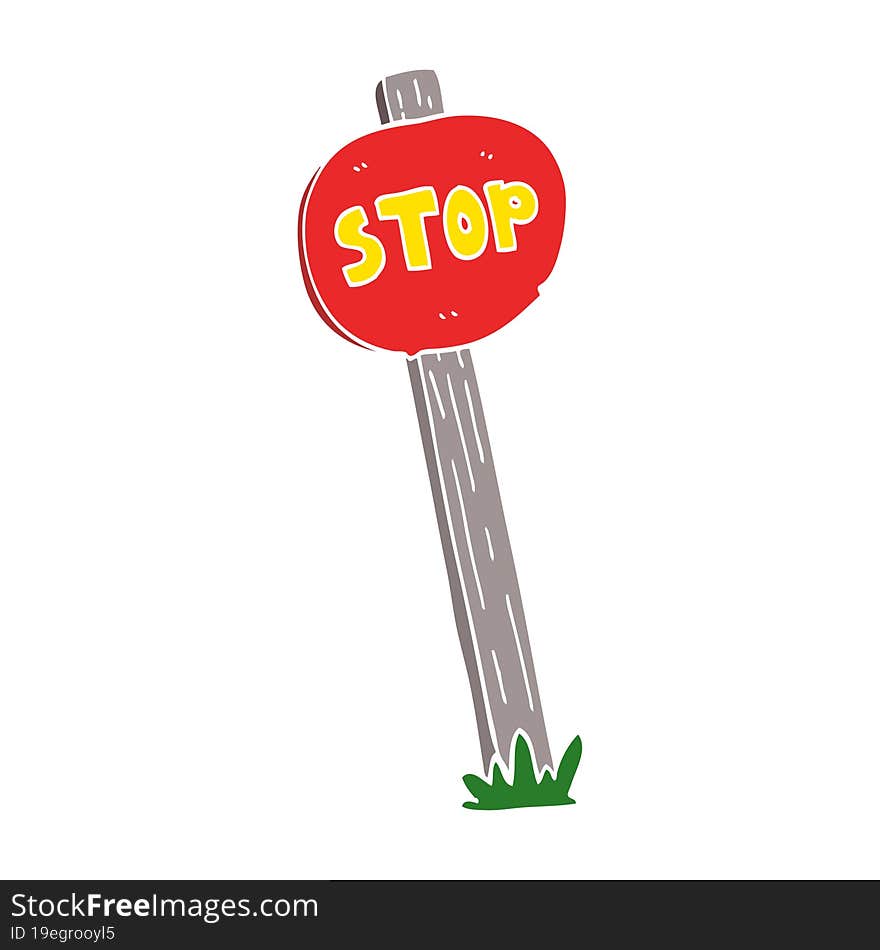 Cartoon Doodle Road Sign