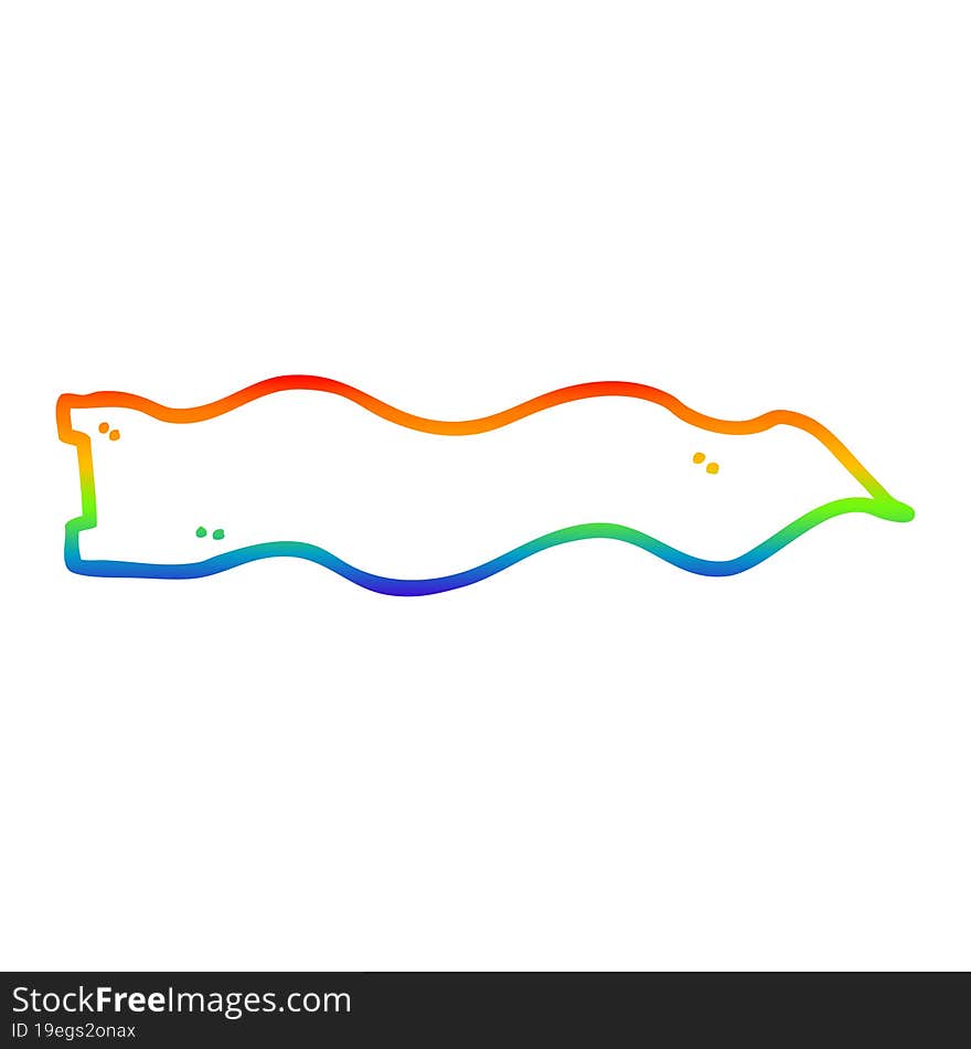 rainbow gradient line drawing cartoon waving banner