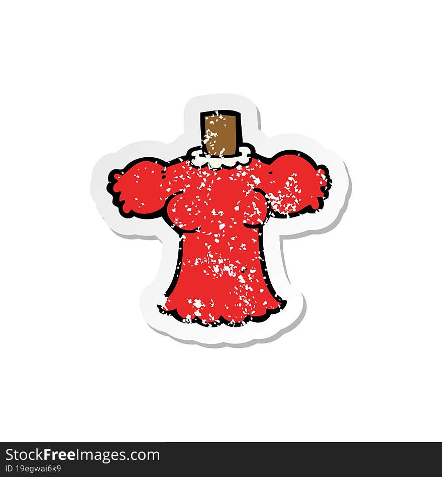 retro distressed sticker of a cartoon female body