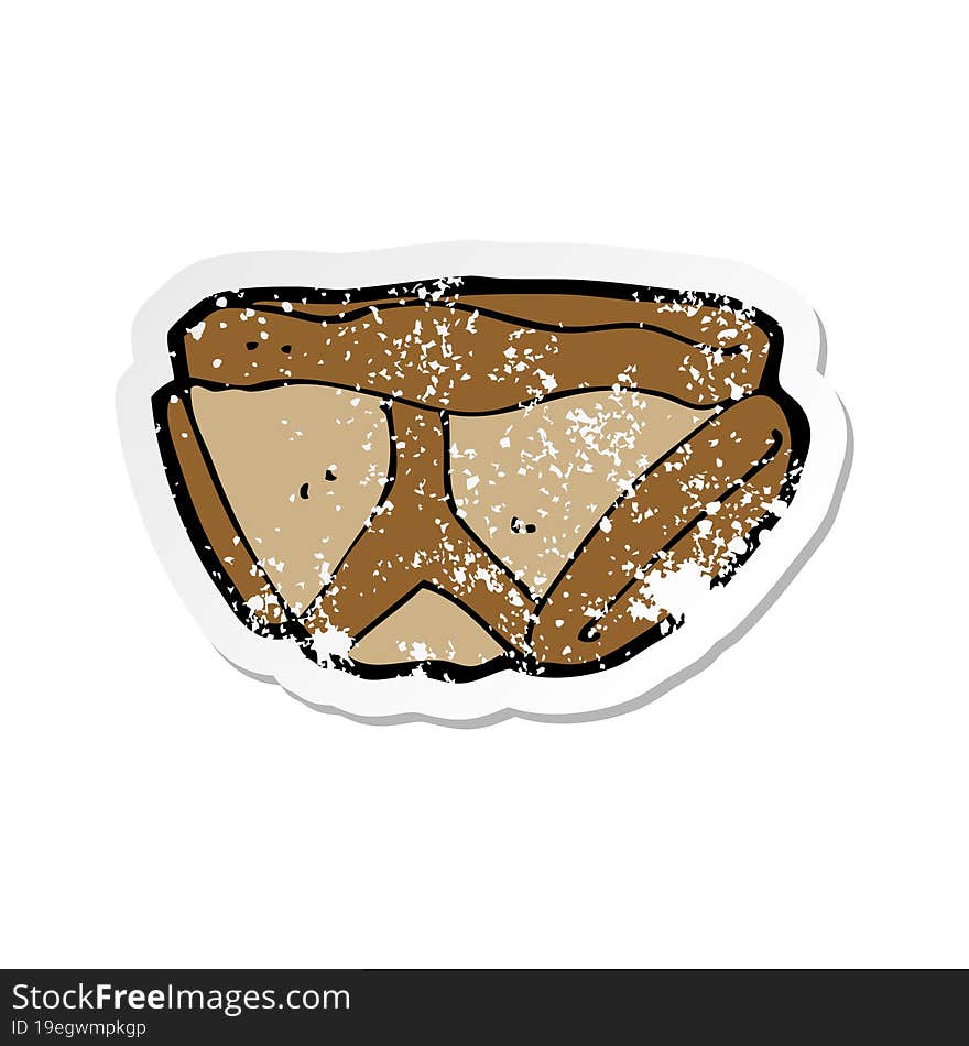 retro distressed sticker of a cartoon underpants