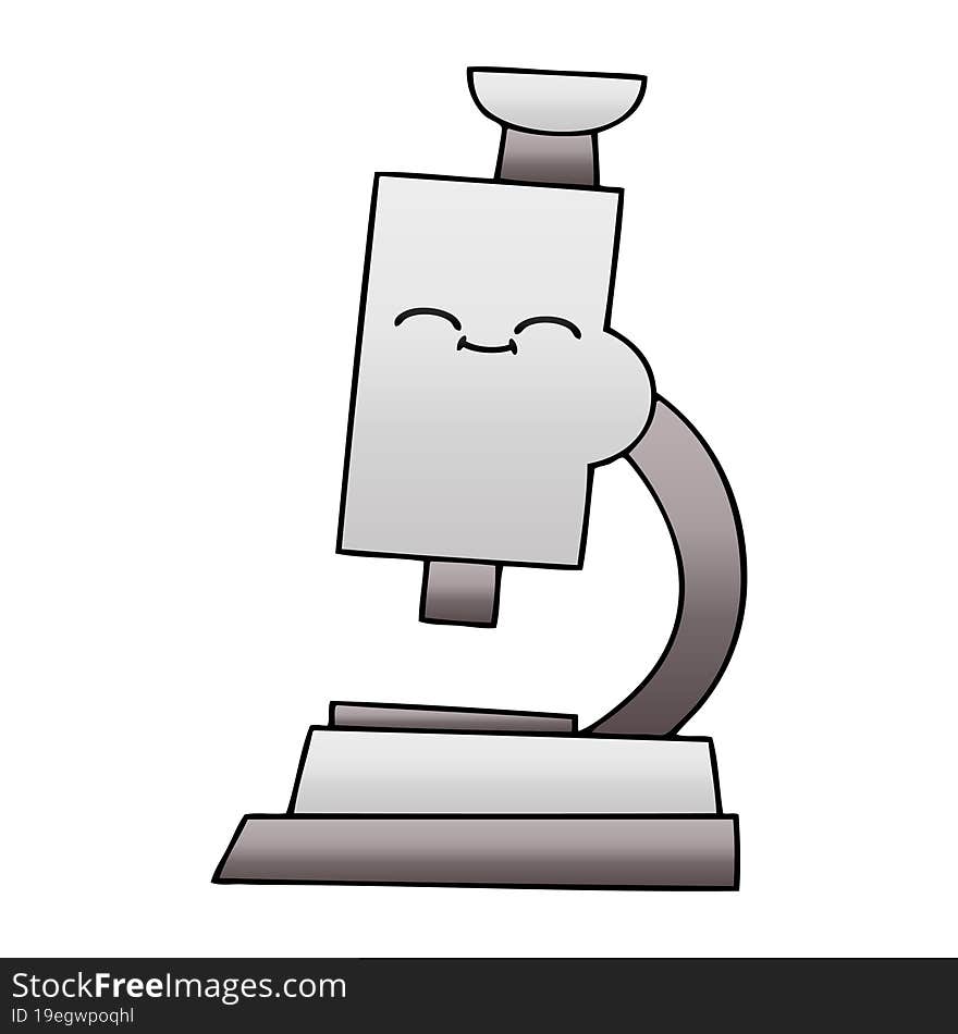 Gradient Shaded Cartoon Microscope