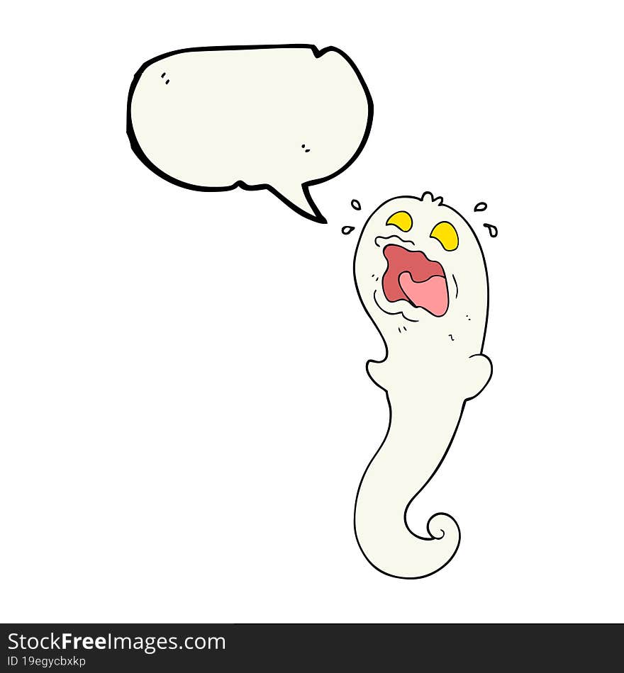 speech bubble cartoon halloween ghost