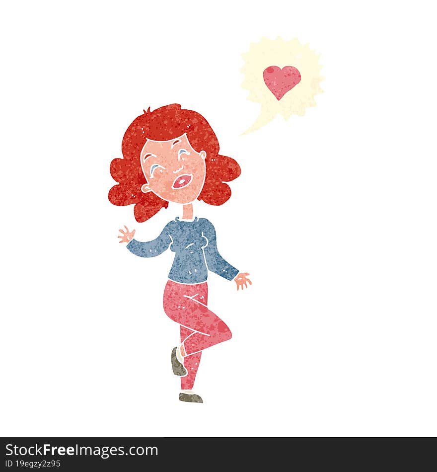 Cartoon Woman In Love