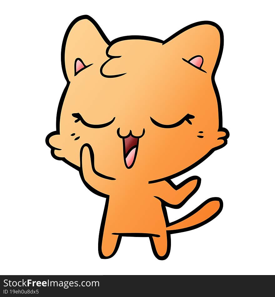 happy cartoon cat. happy cartoon cat