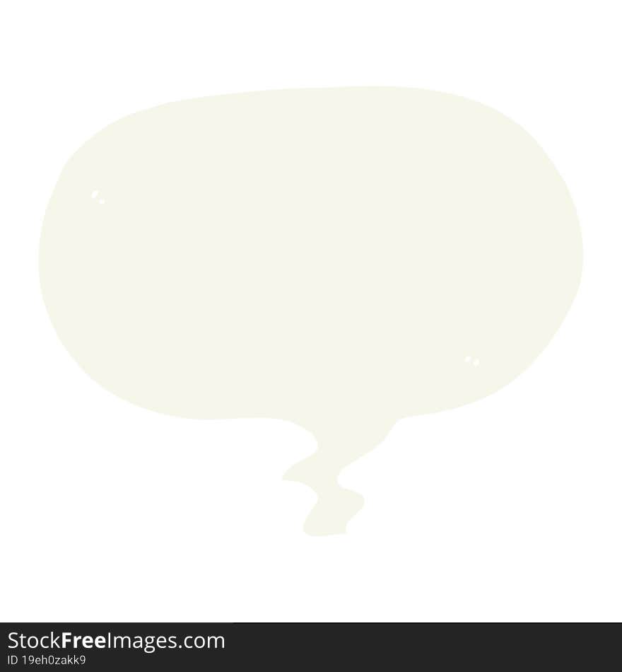 Flat Color Style Cartoon Speech Bubble