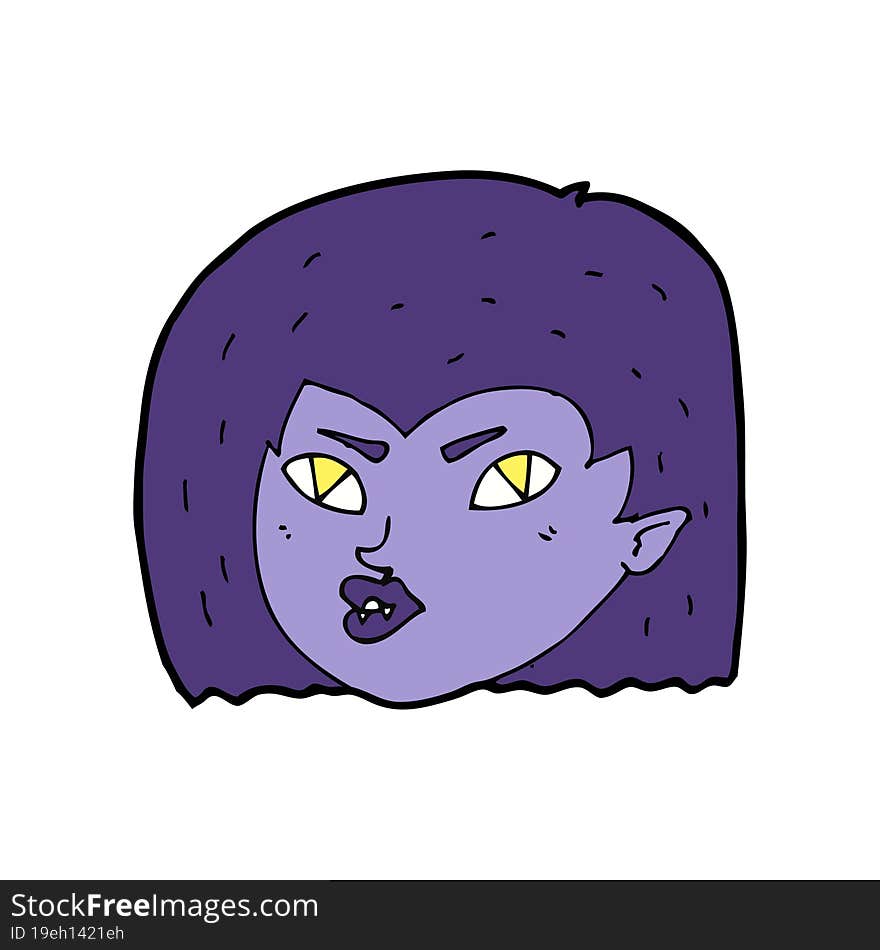 cartoon vampire face