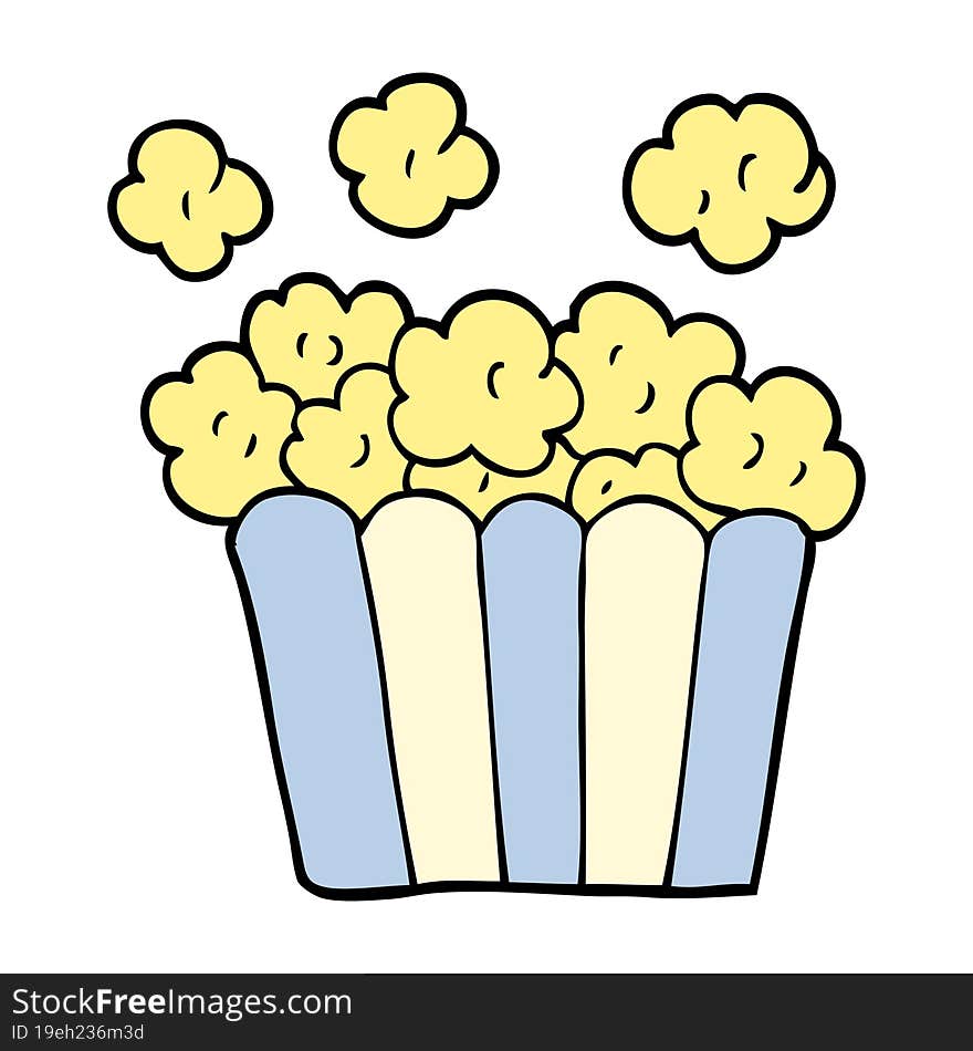 Cartoon Doodle Popcorn