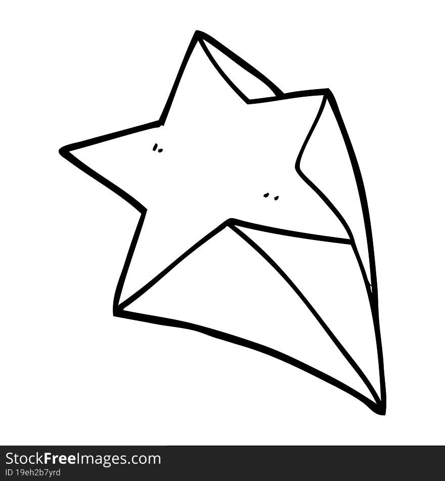 line drawing cartoon stars