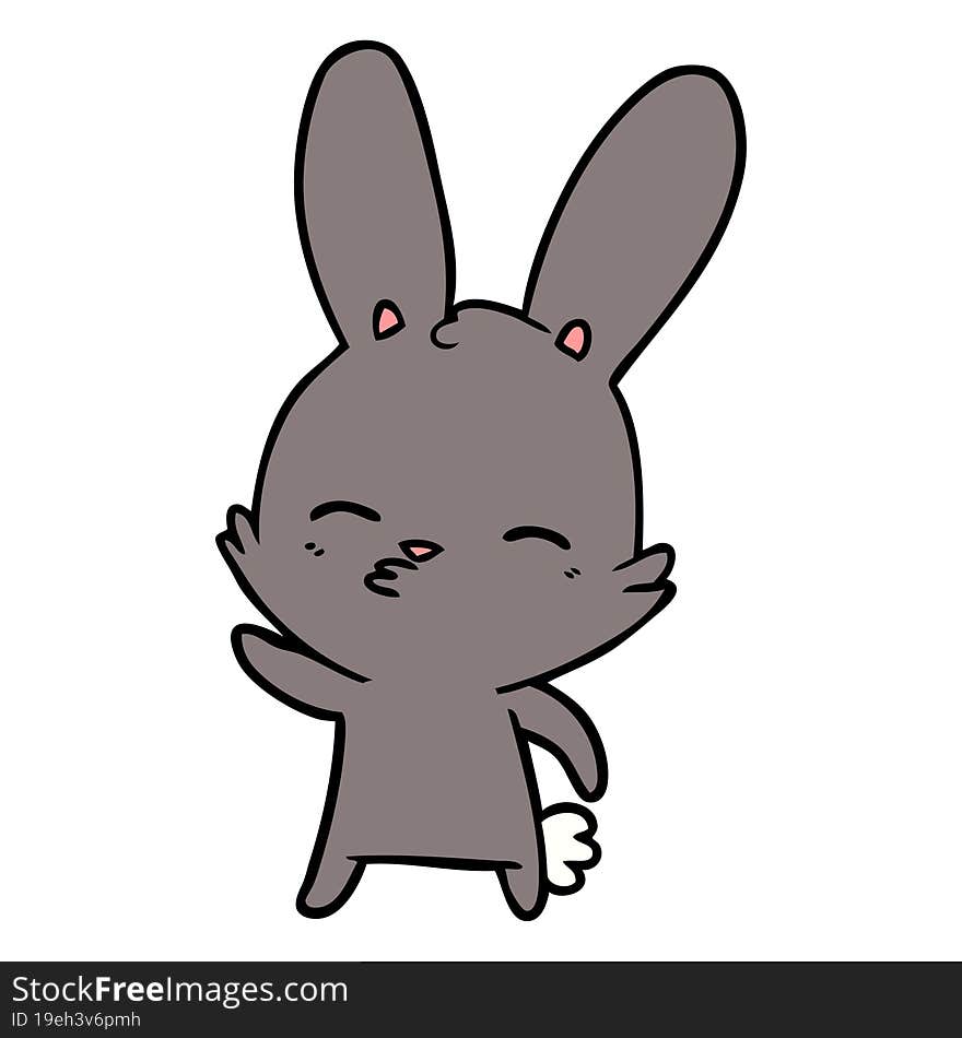 curious bunny cartoon. curious bunny cartoon