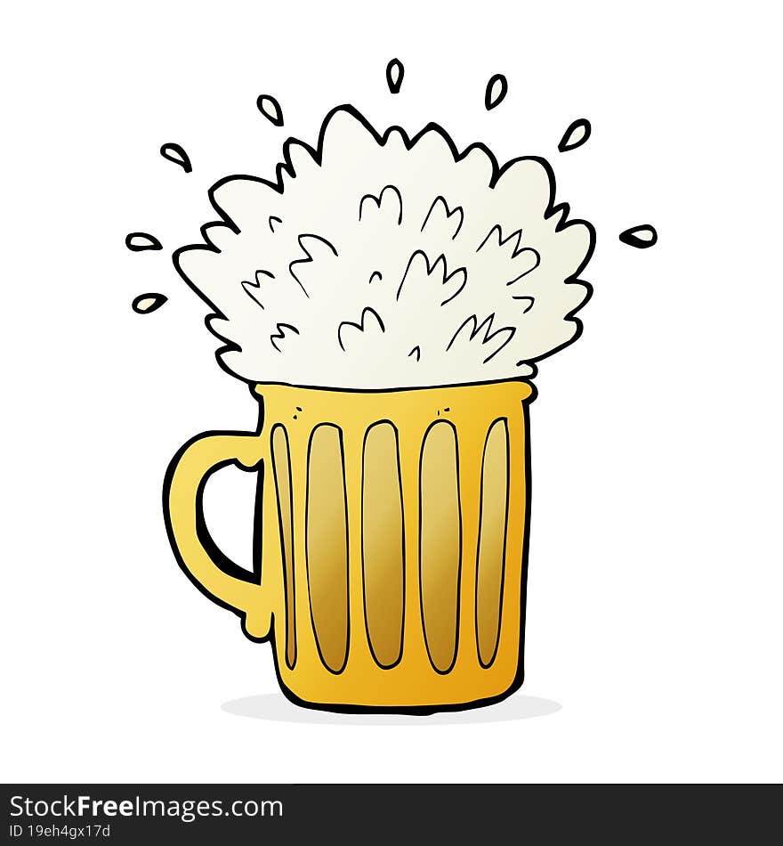 cartoon frothy beer