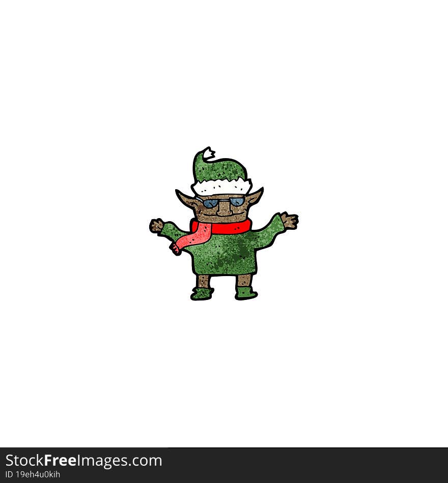 cartoon christmas elf