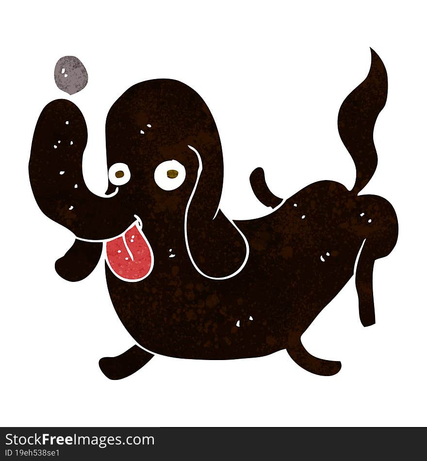 Cartoon Dog Sticking Out Tongue