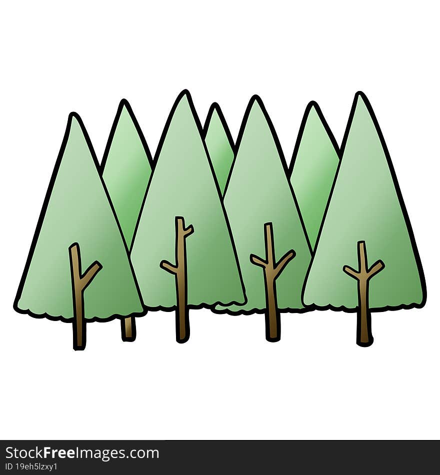 cartoon trees. cartoon trees