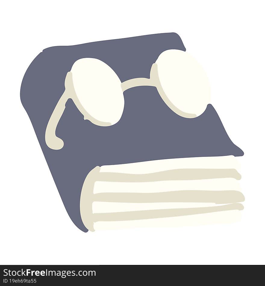 book wearing glasses