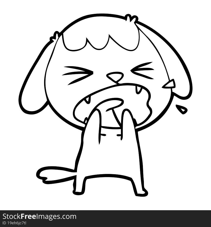 cute cartoon dog barking. cute cartoon dog barking