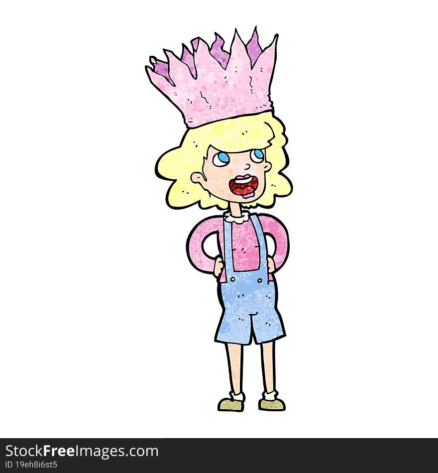 Cartoon Person Wearing Crown