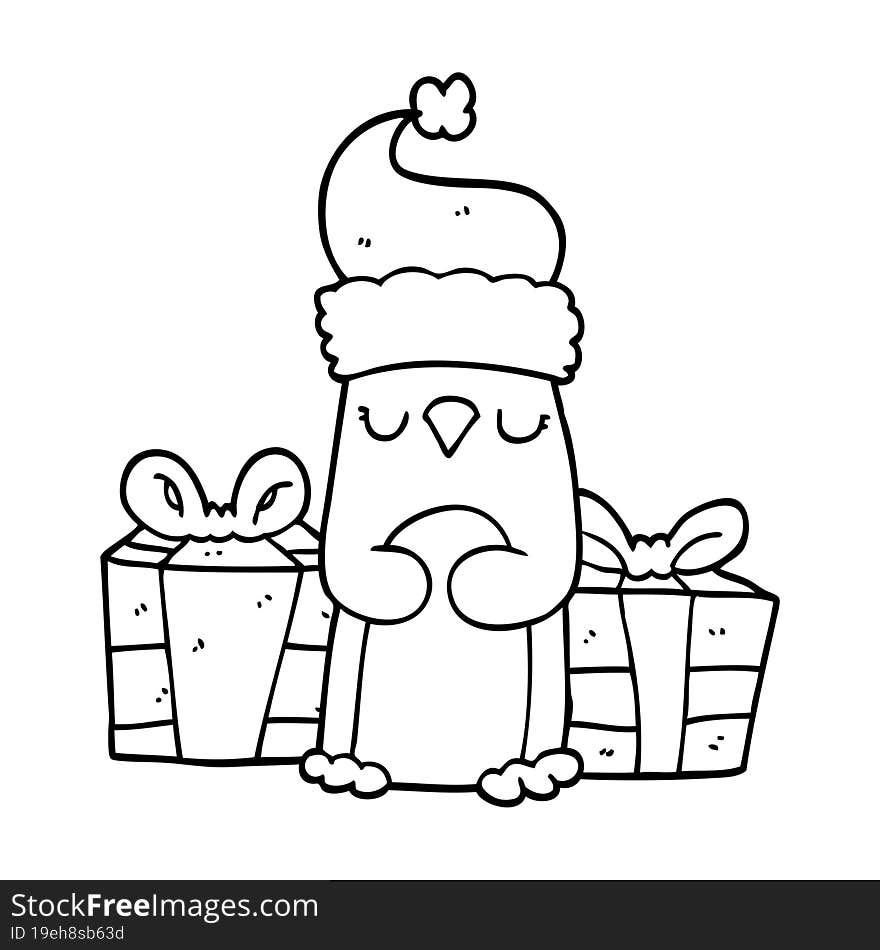 cute christmas penguin