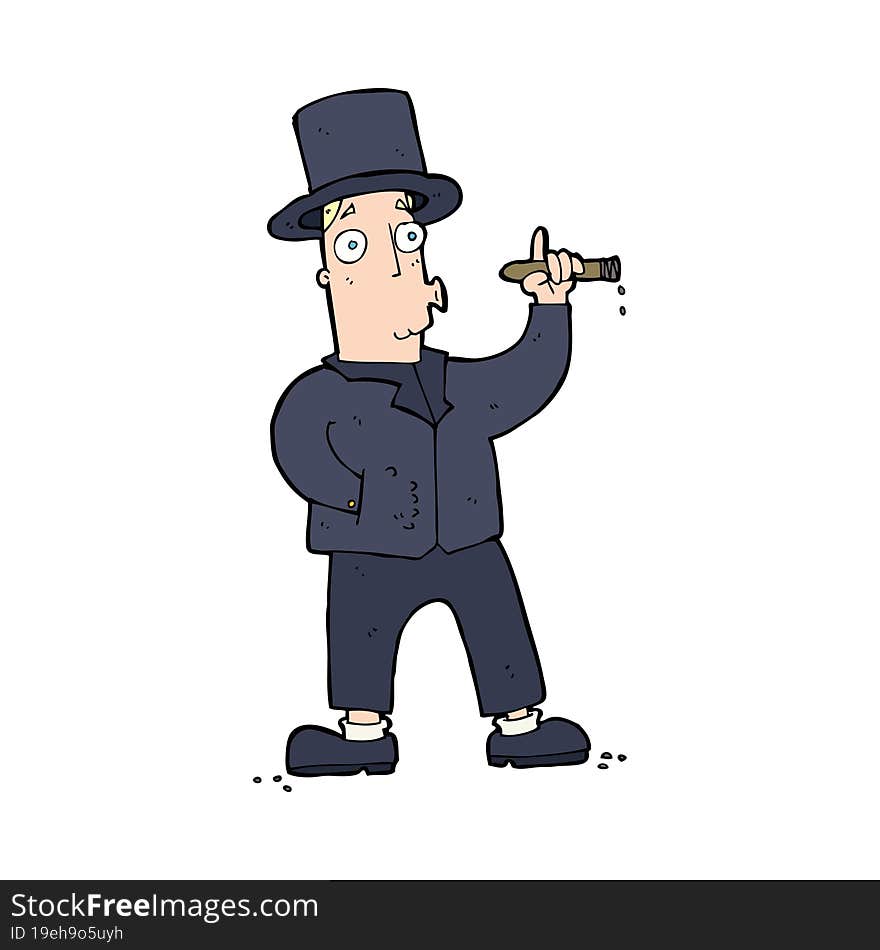 cartoon smoking gentleman