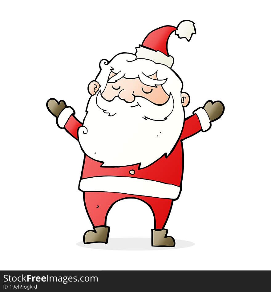 cartoon happy santa claus