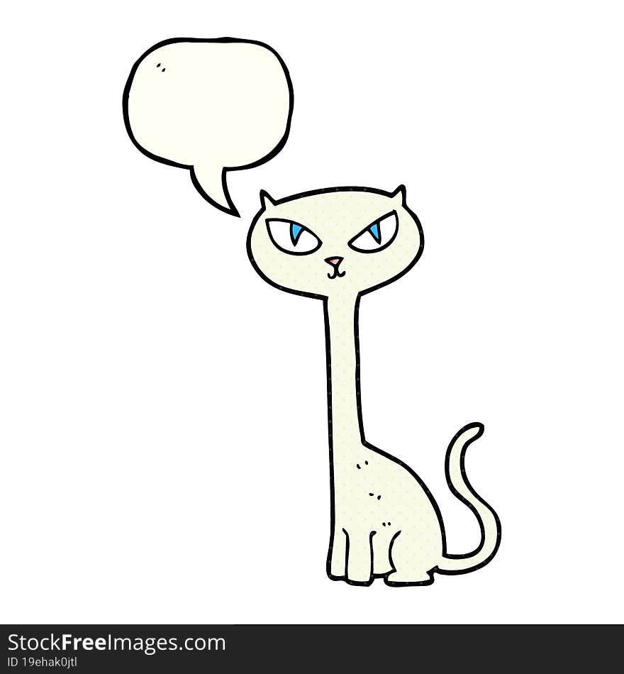 comic book speech bubble cartoon cat