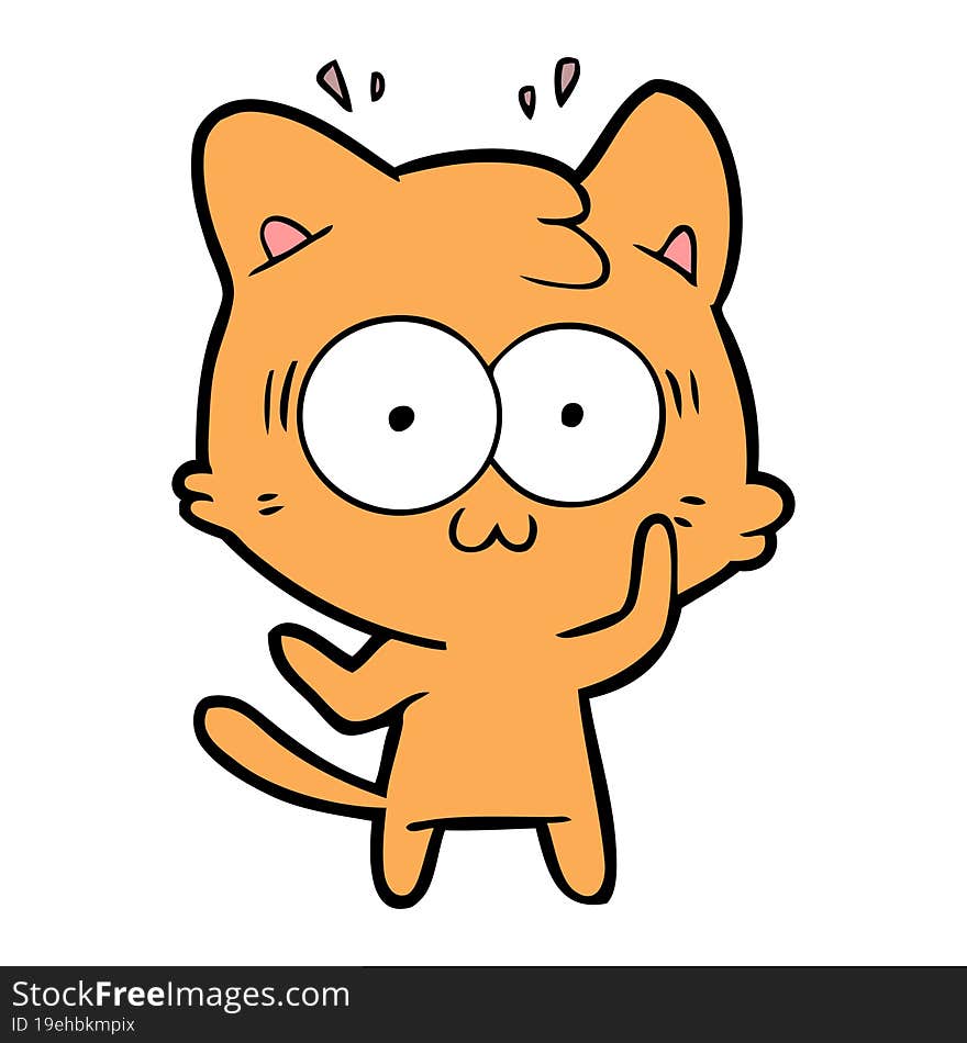 cartoon surprised cat. cartoon surprised cat