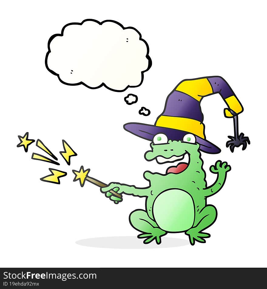 thought bubble cartoon toad casting spell