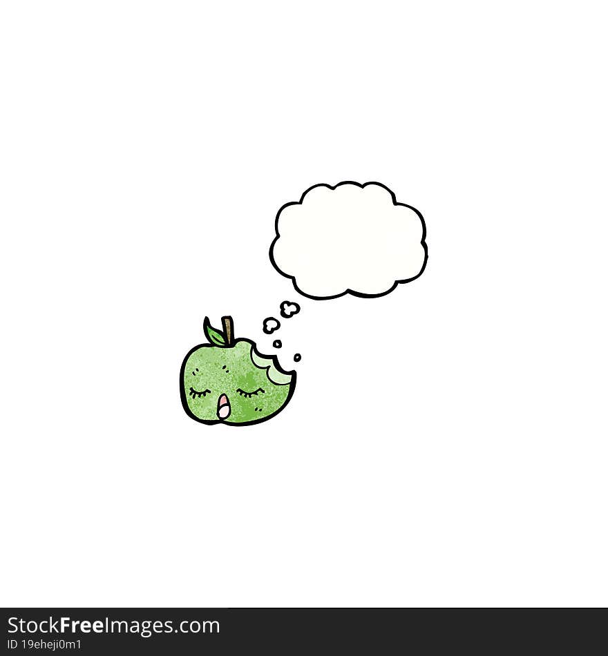 apple with thought bubble