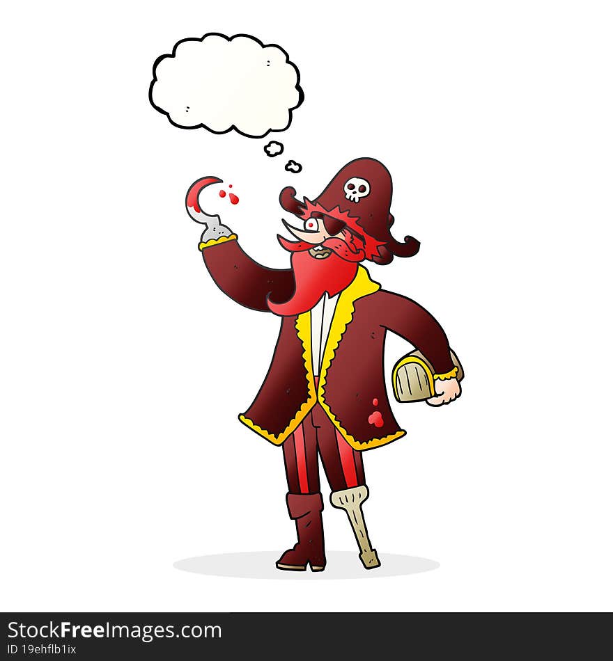 thought bubble cartoon pirate captain