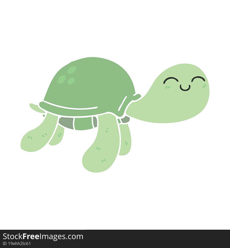 quirky hand drawn cartoon turtle