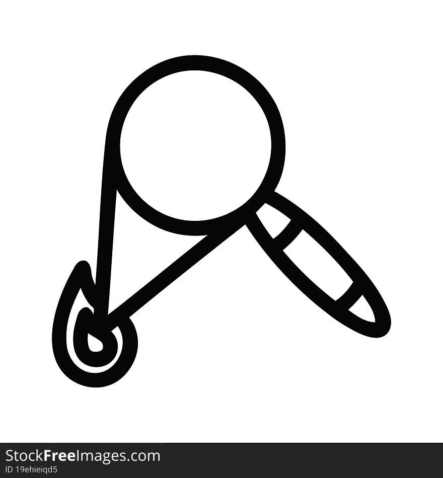 magnifying glass burning icon