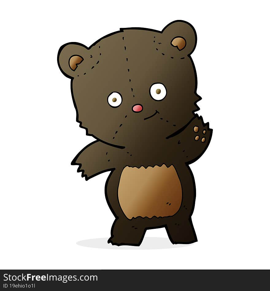 Cute Black Bear Cartoon