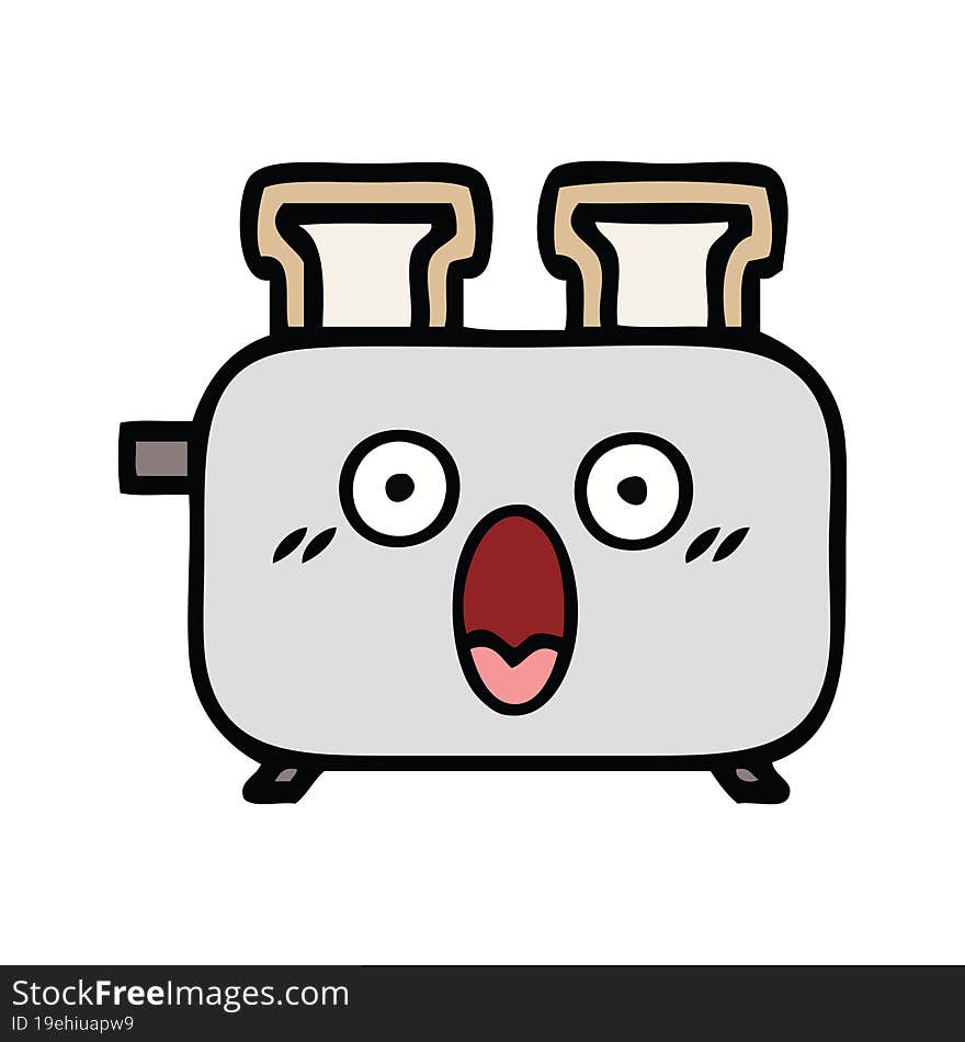 cute cartoon of a of a toaster. cute cartoon of a of a toaster