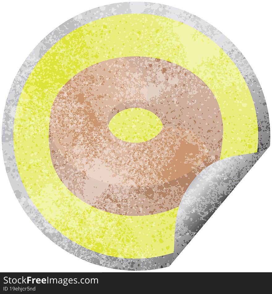 donut graphic circular sticker