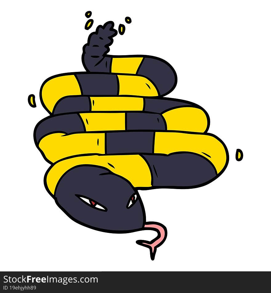 cartoon poisonous snake. cartoon poisonous snake