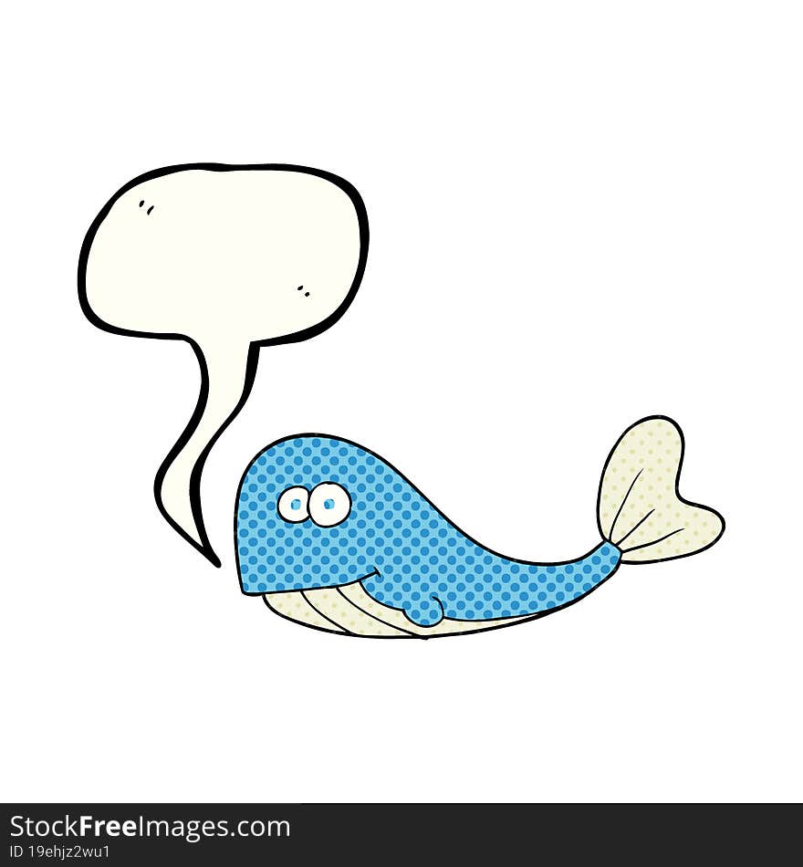 comic book speech bubble cartoon whale