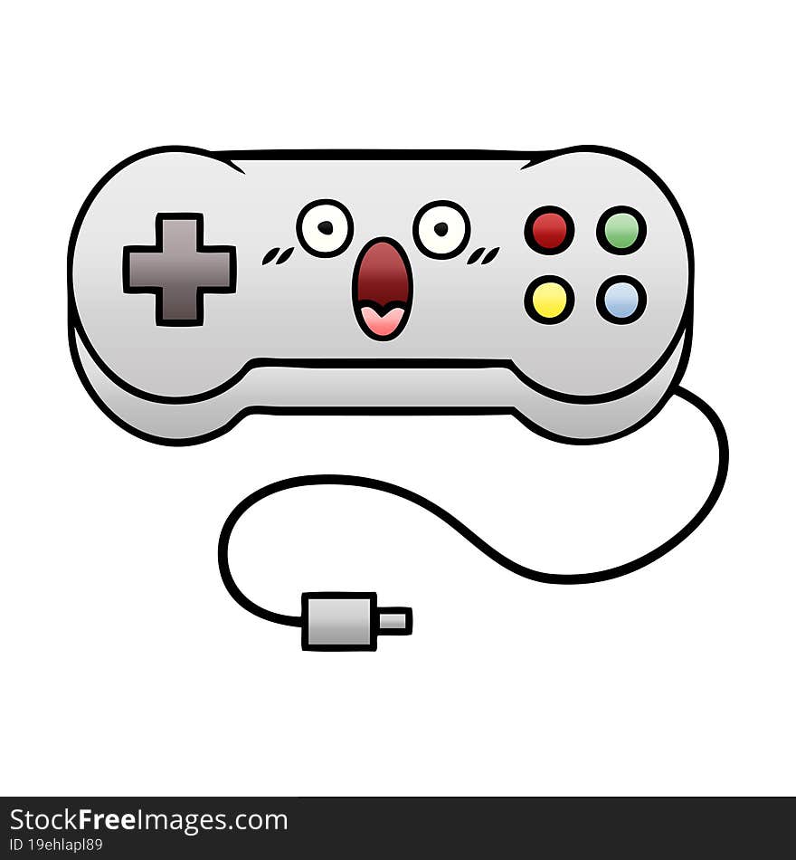 gradient shaded cartoon game controller